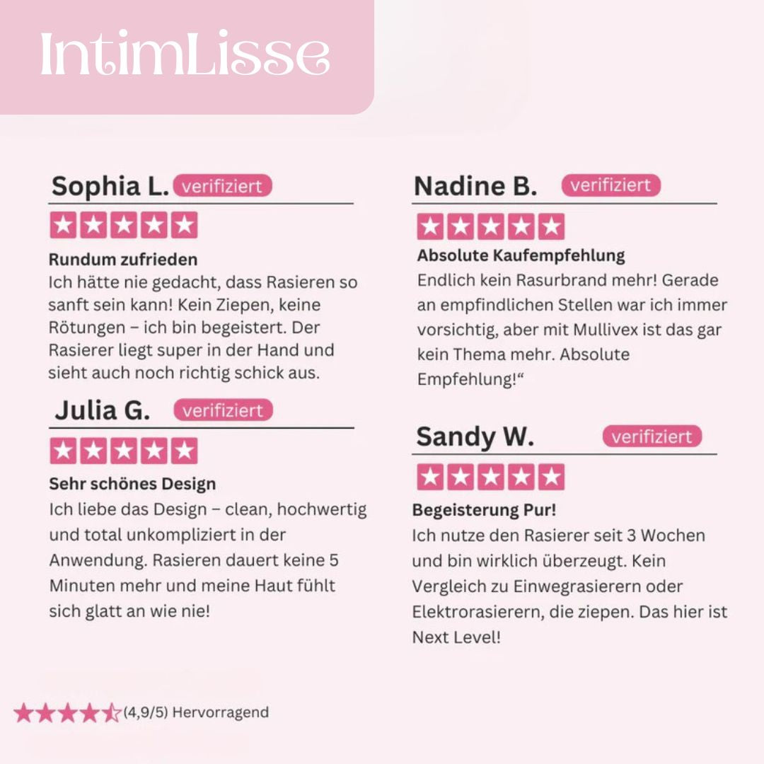 Intimrasierer Frauen | Elektrischer Rasierer für Damen | IntimLisse