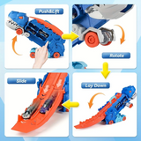 50% RABATT TEMPORÄR | RacerRex™ | Dinosaurier- Transport-LKW mit klappbarer Rutsche