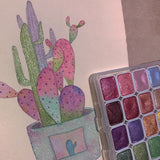 Aquarell Farbset | Schimmernde Pigmente | Intensive Farben | Für Künstler & Kreative | GlowMax