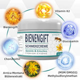 Bienengift Schmerzcreme | Wohltuende Pflege für Gelenke & Muskeln | Tiefenwirksame Formel | 1+1 GRATIS