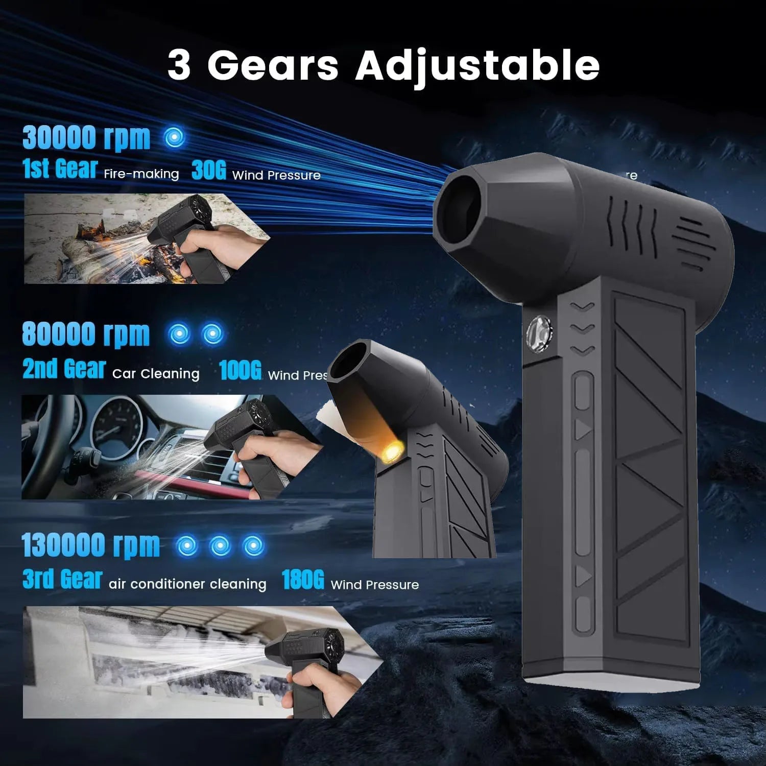 DustBlaster™ Kompakter Laubbläser – Kraftvolle Reinigung, jederzeit und überall