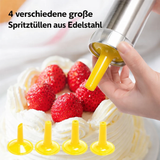 Edelstahl Keks-Presse | 20 Formen & 4 Düsen | Perfekt für gleichmäßige Kekse | BakePro