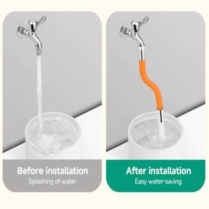 Flexible Wasserhahnverlängerung™ 50 cm | 360° drehbar & wassersparend | Silikon & Kupferanschluss