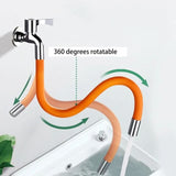 Flexible Wasserhahnverlängerung™ 50 cm | 360° drehbar & wassersparend | Silikon & Kupferanschluss