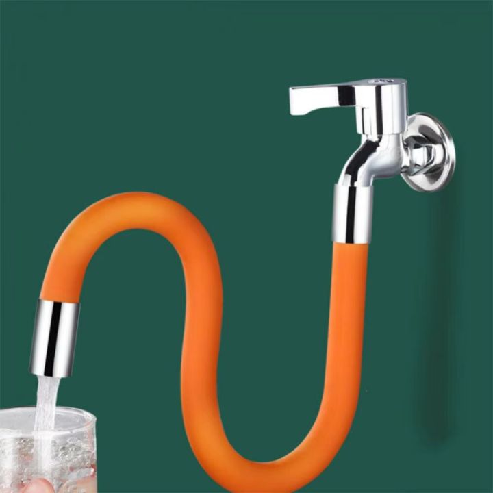 Flexible Wasserhahnverlängerung™ 50 cm | 360° drehbar & wassersparend | Silikon & Kupferanschluss