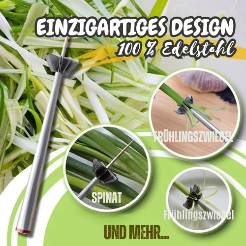 Gemüseschneider | Edelstahl Spiralschneider | 360° Klingen | Leicht zu Reinigen