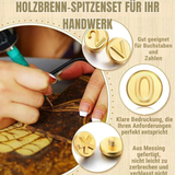Gravur Set | Alphabet Brennspitzen | Für Holz, Leder & Kork | Präzise & langlebig