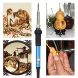 Holzbrenner mit Temperaturregelung | 28 Brennspitzen | Prägen & Schnitzen | Pyrographie-Kit