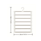 Hosenbügel Edelstahl | 7-Stangen Platzsparend | Rutschfest & Faltbar | Für Perfekte Ordnung