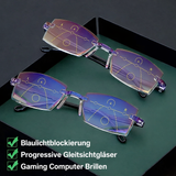Lesebrille | Multifokal Gleitsicht | Anti-Blaulicht | Leicht & Rahmenlos | LensPro