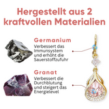 Magnetische Ohrringe aus Germanium & Granat | Stilvolles Design | Komfortable, leichte Ohrstecker - VitalFlow™