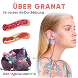 Magnetische Ohrringe aus Germanium & Granat | Stilvolles Design | Komfortable, leichte Ohrstecker - VitalFlow™