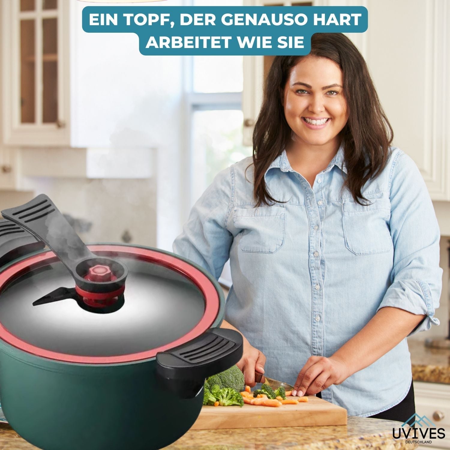 Schnellkochtopf | Schnelles & Gesundes Kochen | Gleichmäßige Hitze | Kompakt & Effizient | SpeedPot