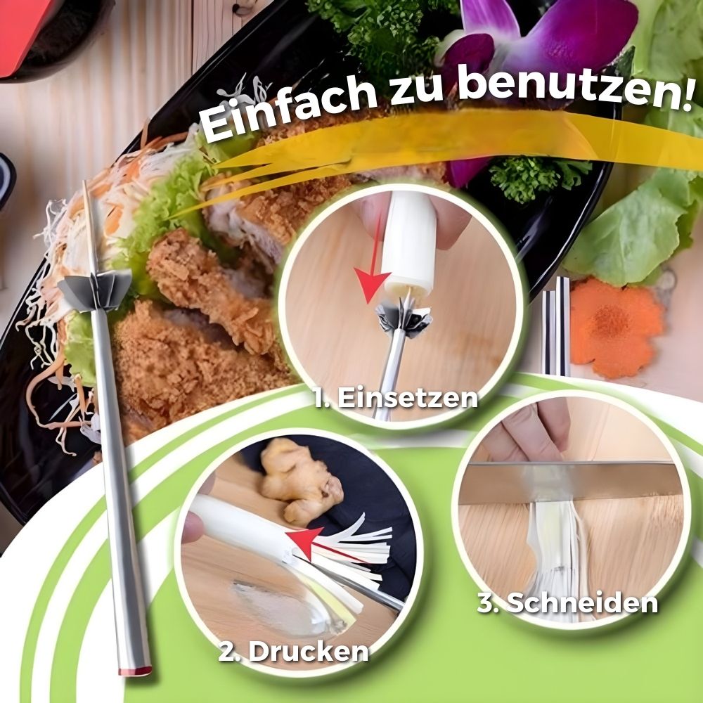 SplitSlicer™ | Pflaumenblüten-Zwiebelschneider