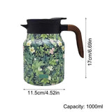 Teekanne | Edelstahl 316 | 1000 ml | Vintage Blumen Design