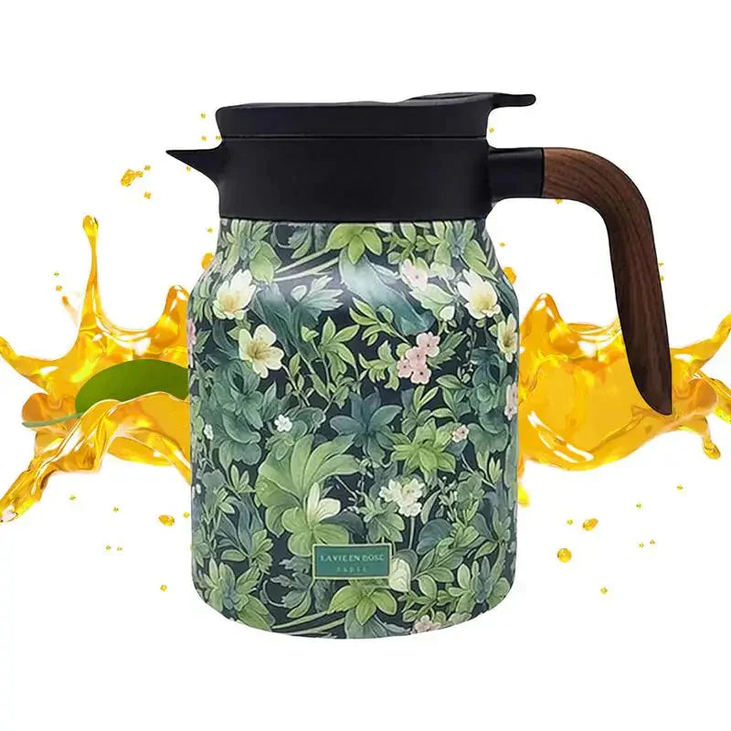 Teekanne | Edelstahl 316 | 1000 ml | Vintage Blumen Design