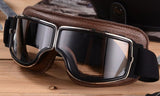 Vintage Motorradbrille | UV-Schutz | Stoßfest & Verstellbar | RetroGoggles