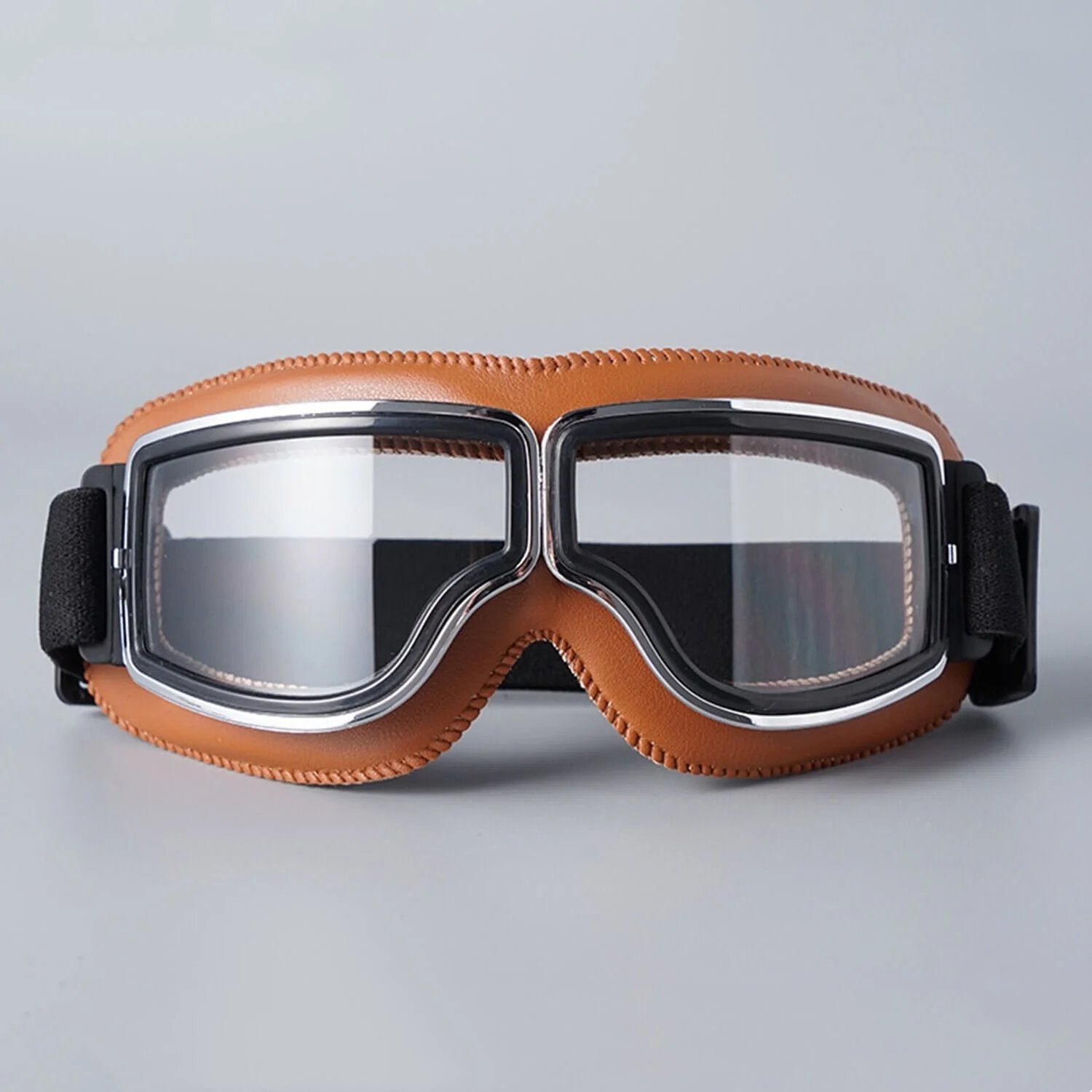 Vintage Motorradbrille | UV-Schutz | Stoßfest & Verstellbar | RetroGoggles