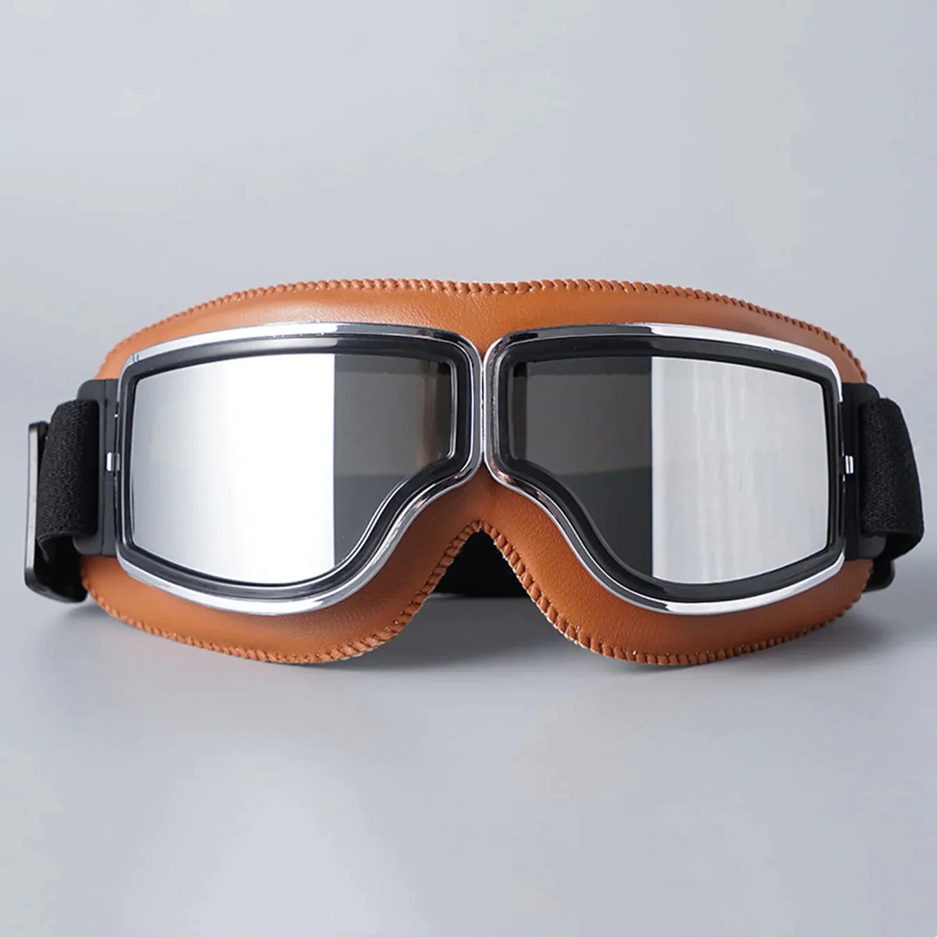 Vintage Motorradbrille | UV-Schutz | Stoßfest & Verstellbar | RetroGoggles