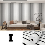 Wandpaneel Selbstklebend | Modernes Lamellendesign | Matt & Spritzwassergeschützt | Flexibel & Robust | StylaSheen