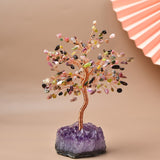 Arbre de Vie Citrine Tourmaline Turquoise - Déco Bureau Tendance - Biloria