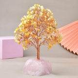 Arbre de Vie Quartz Rose 25 cm – Décoration Tendance Bureau - Biloria