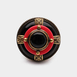 Bague Agate Rouge et Noir Vintage Protection - Biloria