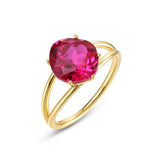 Bague Cornaline Argent Plaqué Or – Vitalité et Créativité - Biloria