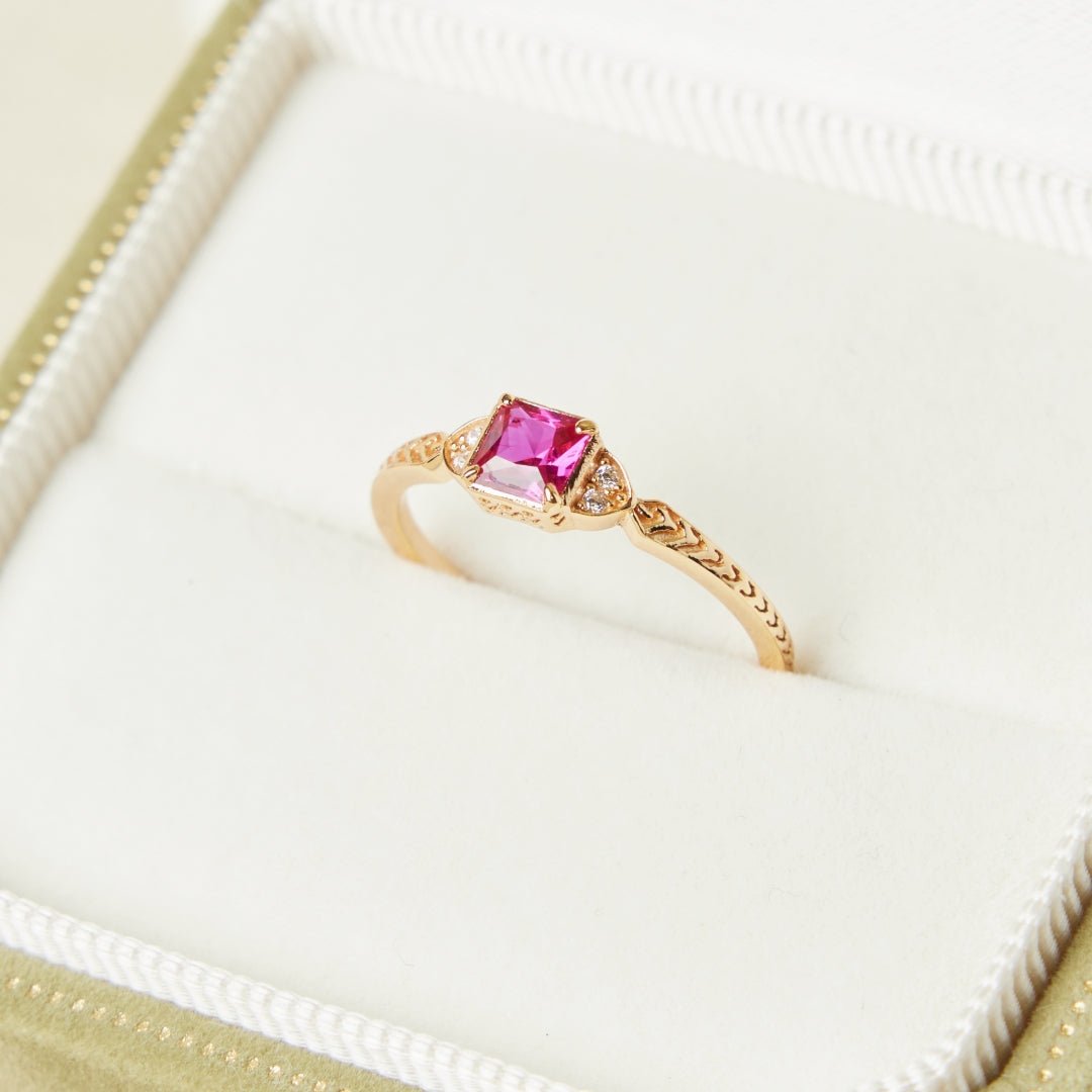 Bague Cornaline Éclat Vitalité – Argent 925 Plaqué Or - Biloria