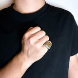 Bague Homme Six Mantras Argent 925 – Sagesse et Protection Spirituelle - Biloria