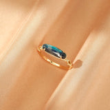 Bague Labradorite Reflet Mystique – Argent Plaqué Or, Bijou Protecteur - Biloria