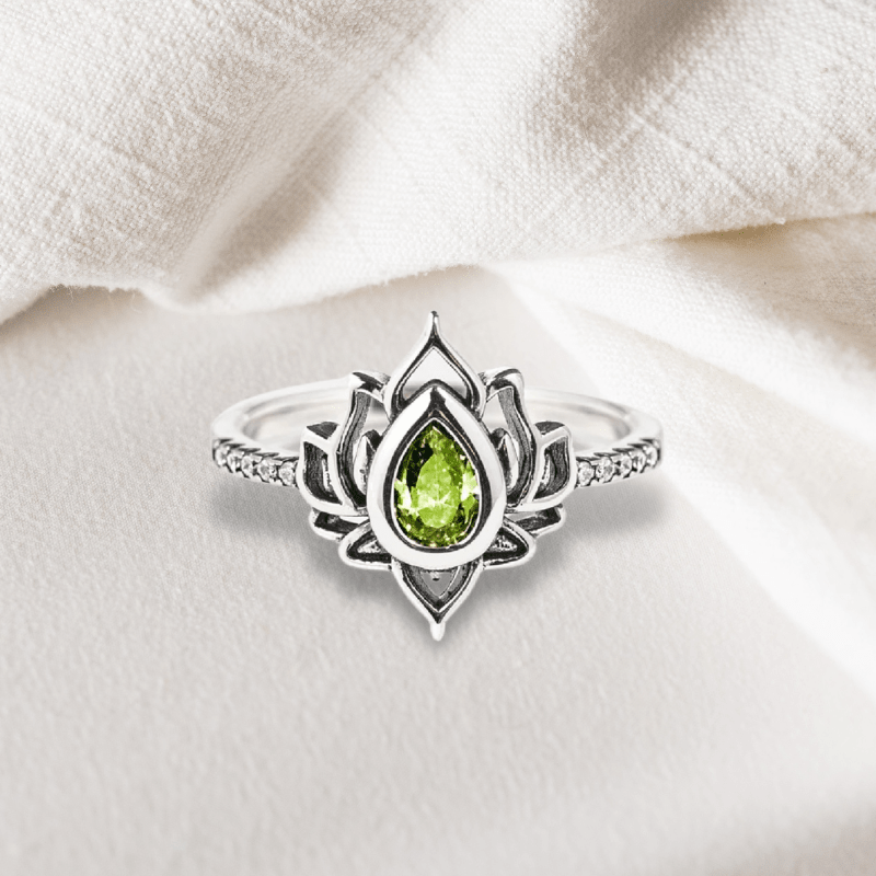 Bague Lotus Le Renouveau en Argent S925 avec Zircon - Biloria