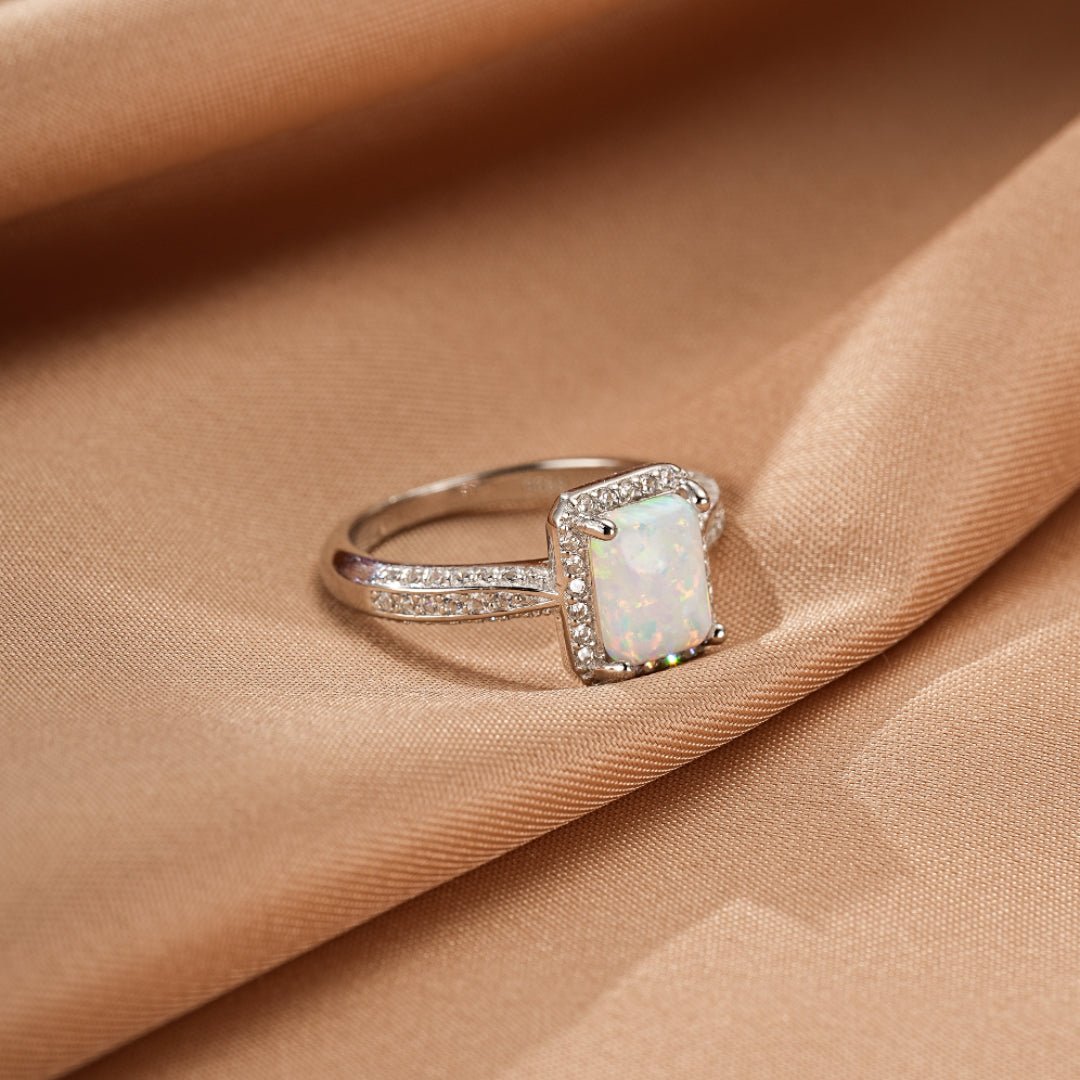 Bague Opale Zircon Argent 925 – Bijou Feng Shui - Biloria