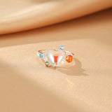 Bague Pierre de Lune Cœur Céleste - Bijou Ajustable Argent S925 - Biloria
