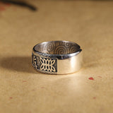 Bague Six Mantras Argent 925 Femme Homme Ajustable - Biloria