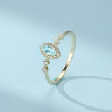 Bague Topaze Bleue Argent 925 – Bijou Cadeau pour Femme - Biloria