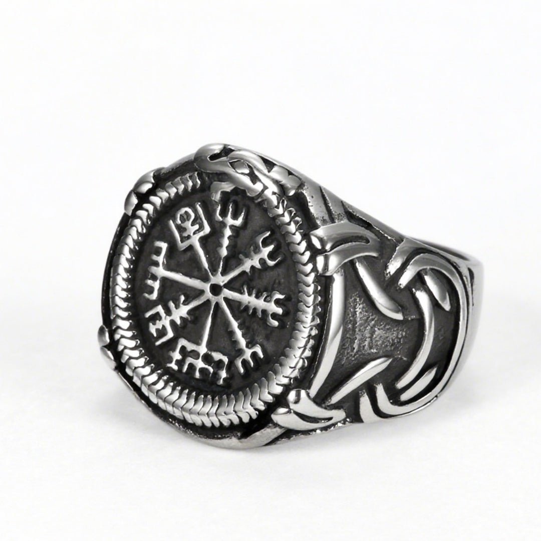Bague Viking Vegvisir Protection Homme Cadeau - Biloria