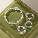 Bagues Enfant Perles Colorées – Triangle, Cœur, Étoile - Biloria