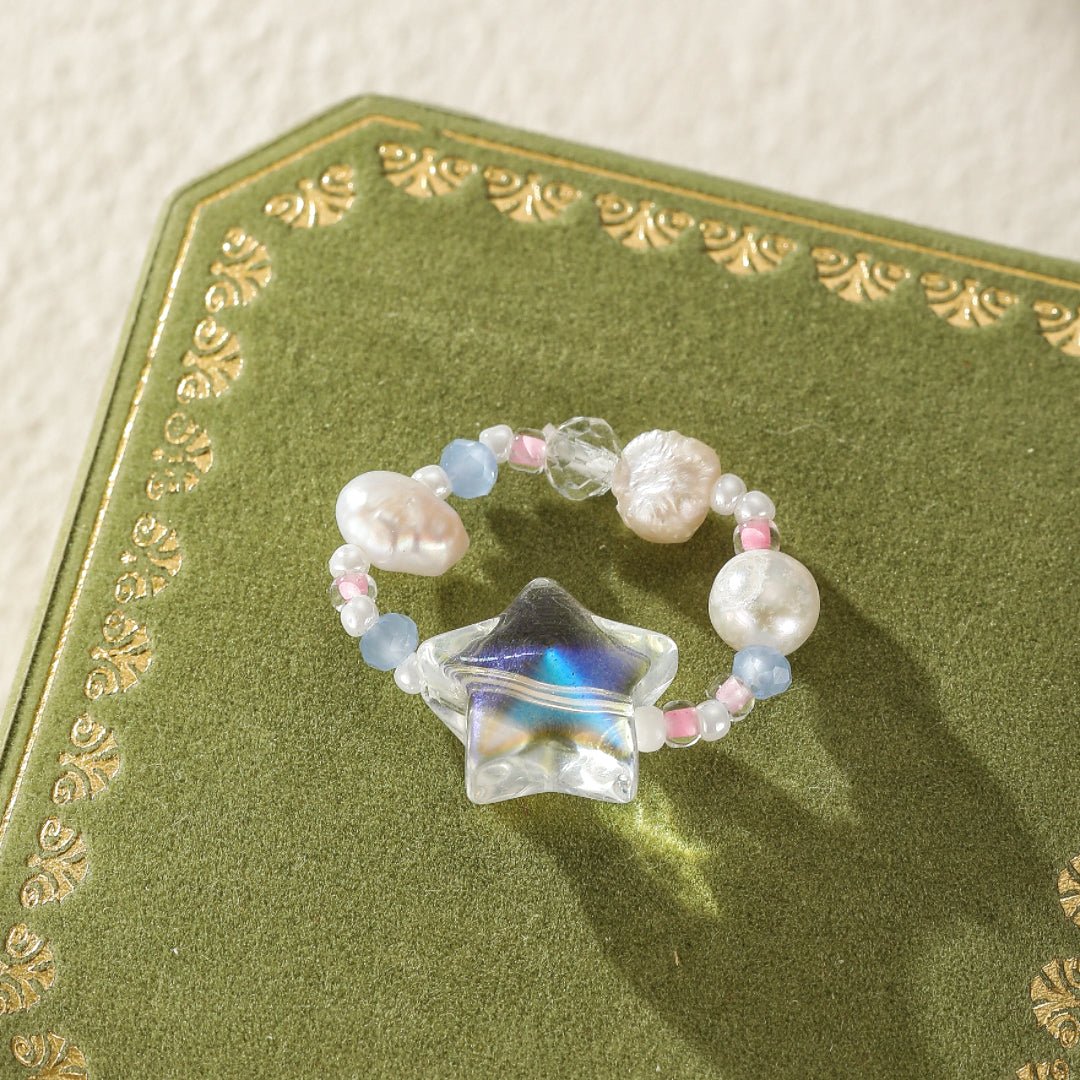 Bagues Enfant Perles Colorées – Triangle, Cœur, Étoile - Biloria