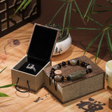 Boîte Cadeau Lin Beige pour Bijoux – 5 Tailles - Biloria