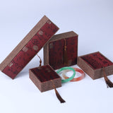 Boîte Cadeau Zen en Lin Rouge – 4 Tailles pour Bijoux - Biloria
