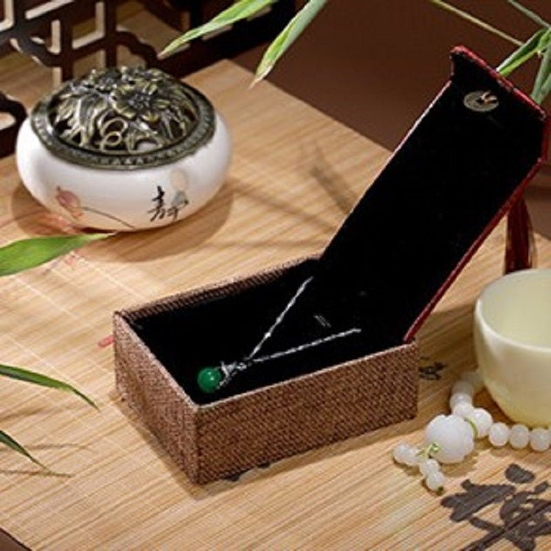 Boîte Cadeau Zen en Lin Rouge – 4 Tailles pour Bijoux - Biloria