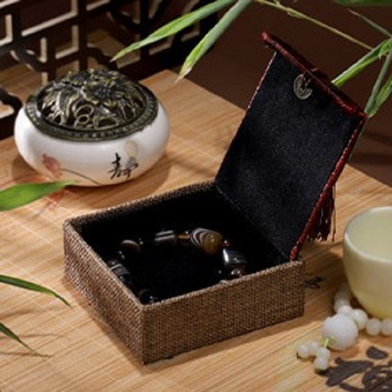 Boîte Cadeau Zen en Lin Vert Foncé – Élégance Naturelle - Biloria