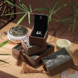 Boîte Cadeau Zen en Lin Vert Foncé – Élégance Naturelle - Biloria