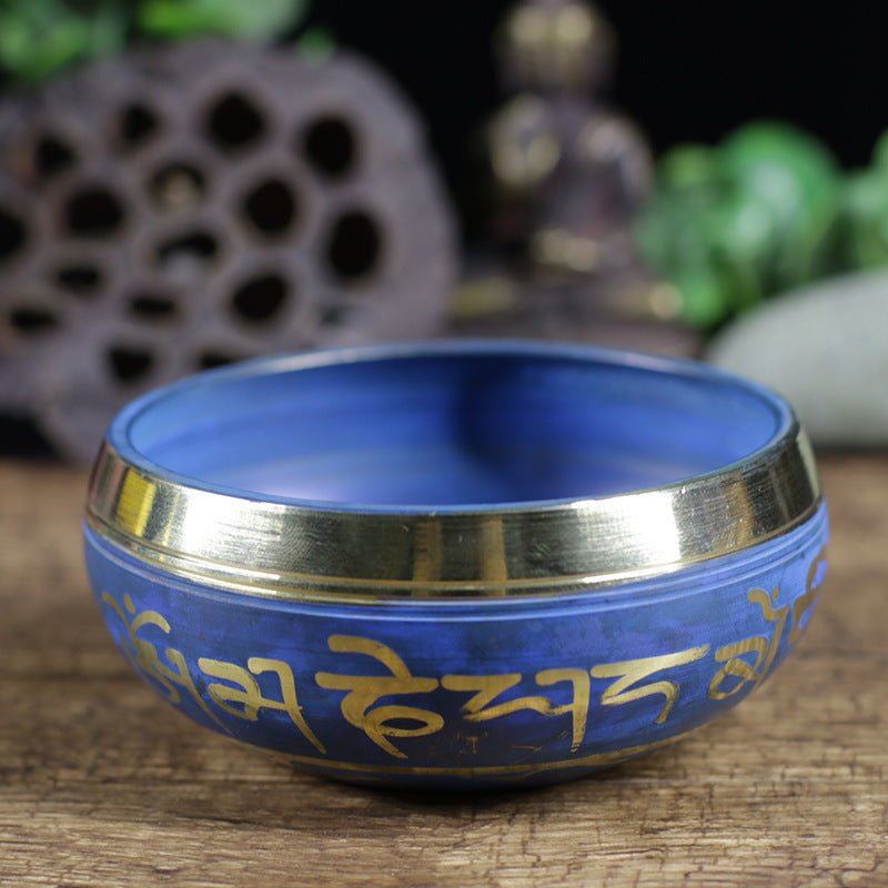 Bol Chantant Tibétain Bleuet avec Mantras - Biloria