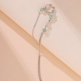 Boucle d'Oreille Aventurine et Bambou en Argent 925 – Sérénité - Biloria