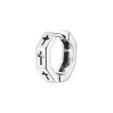 Boucle d'Oreille Homme Croix Ajourée – Acier Inoxydable 316L - Biloria