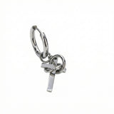 Boucle d'Oreille Homme Croix et Anneau Acier Inoxydable - Biloria