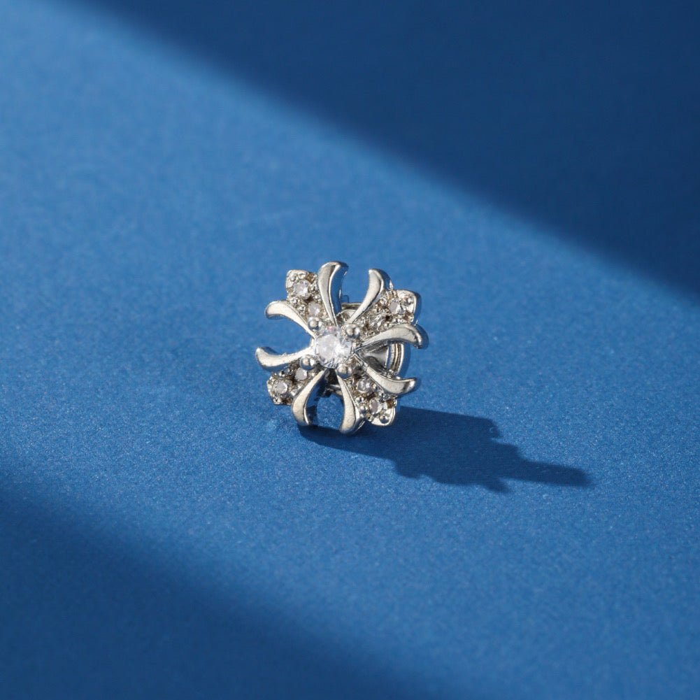 Boucle d'Oreille Homme Croix Magnétique Acier Inoxydable - Biloria