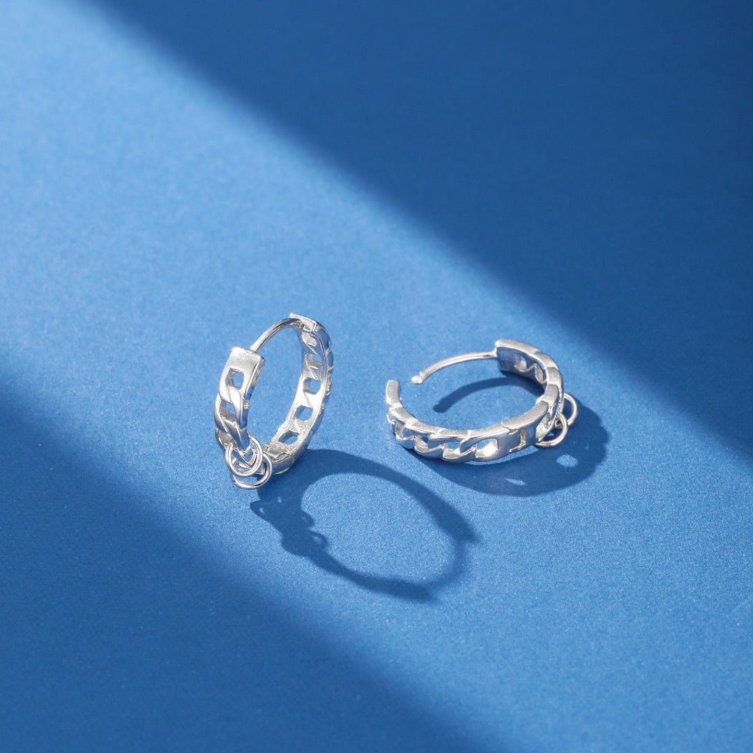 Boucle d'Oreille Homme en Argent 925 – Style Minimaliste - Biloria